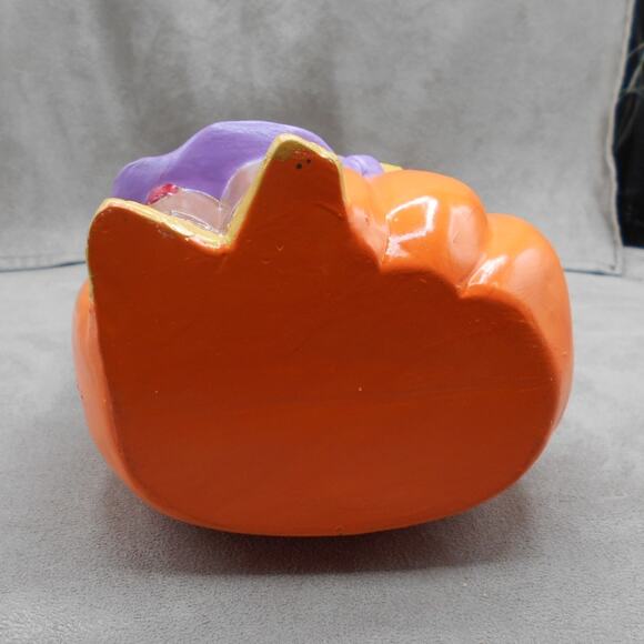 Vintage Halloween Ceramic Scarecrow w/Pumpkin Planter 5.5" - Picture 8 of 8